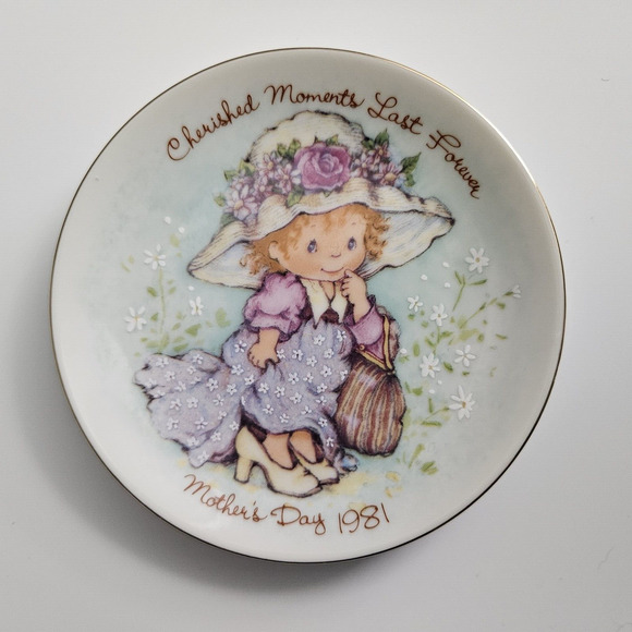 Set of 4 Mother’s Day Mini Collector Plates 1981–1984 American Greetings 5" - Picture 3 of 6